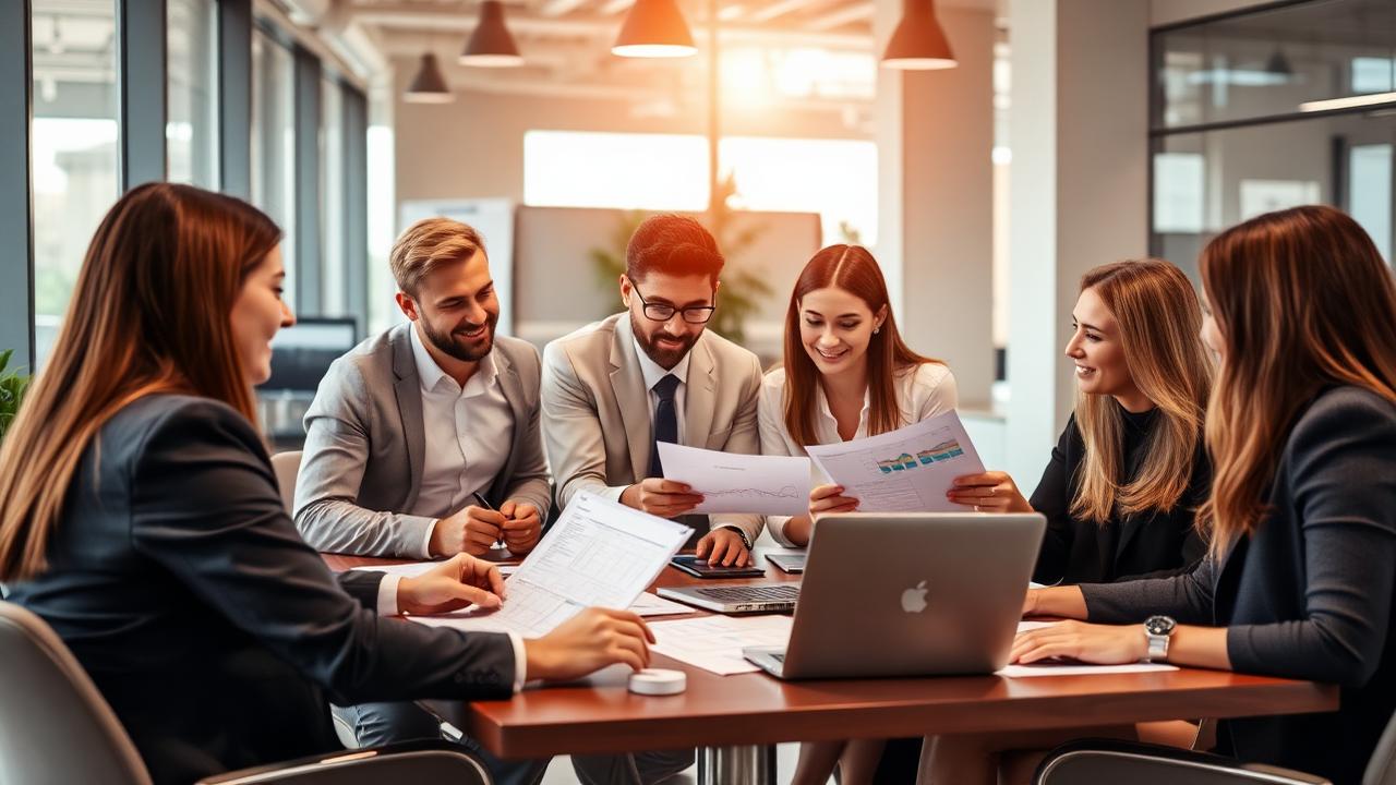 Professional team collaboration